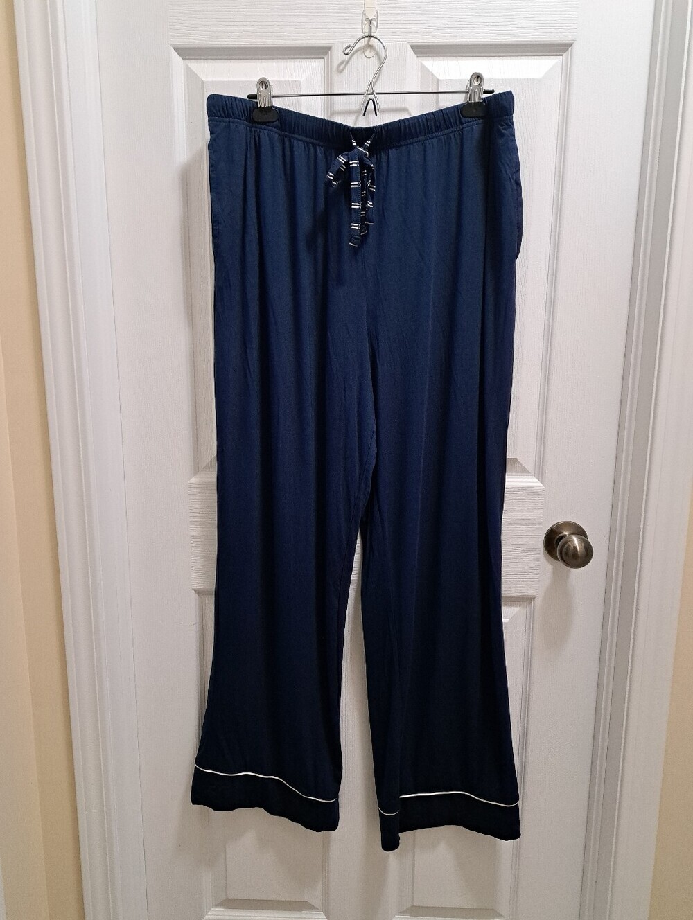 Martha Stewart PJ Bottoms Womens Size XL Blue Rayon Loungewear Pants NWOT